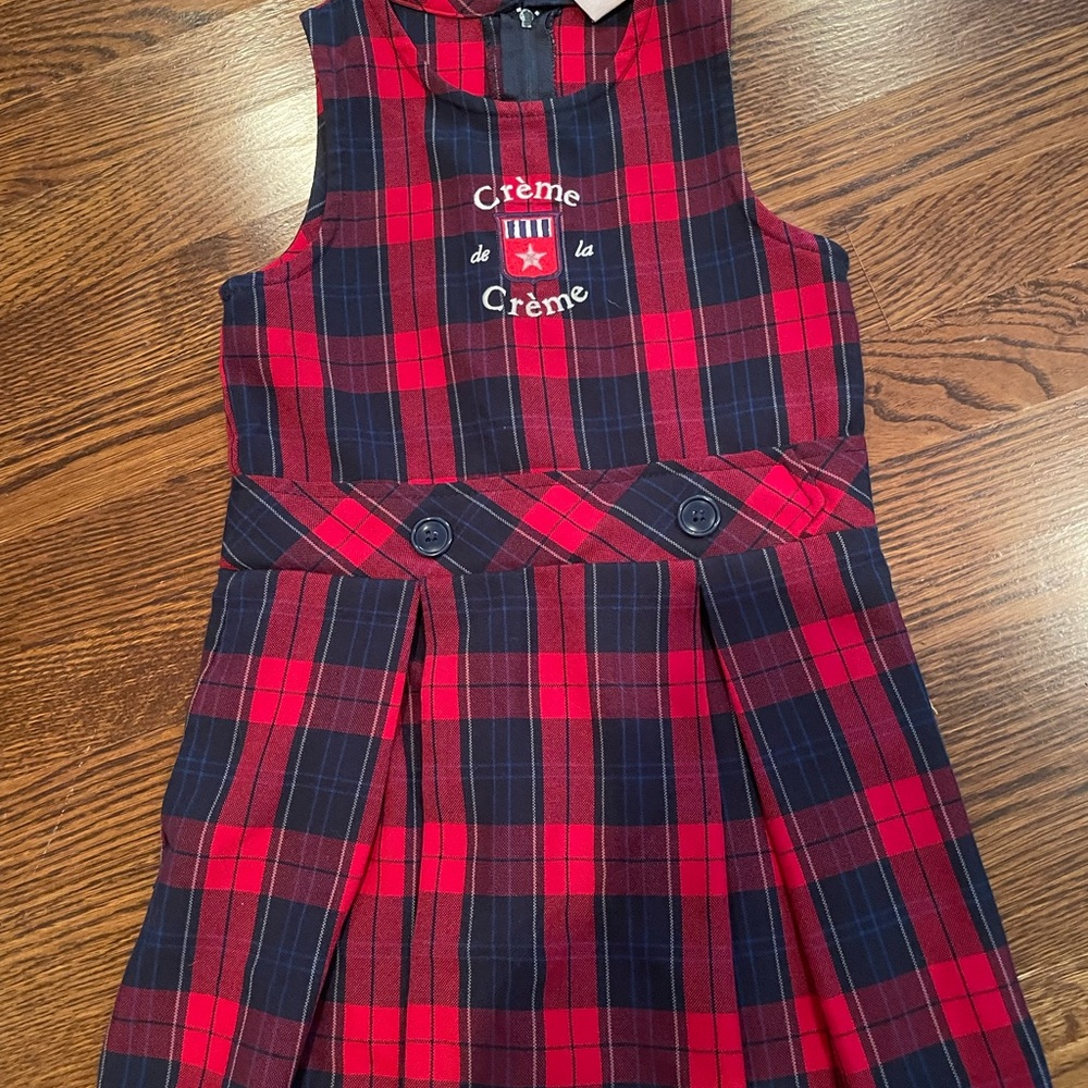 Crème de la Crème Plaid Jumper size 3